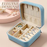Boîte à bijoux de voyage personnalisée avec logo, mini-organisateur portable pour bagues, boucles d'oreilles, bracelets et colliers