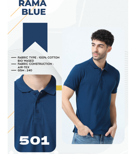 T-shirt polyvalent en tissu 100% coton bio-lavé pour homme, 240 GSM, tissu doux, confortable et durable, adapté à un usage quotidien décontracté - Product Image 5