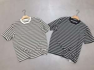 Venta Directa de Fábrica, Camiseta de Hombre de Estilo Americano, Talla Grande, <span class=keywords><strong>500g</strong></span>, Cuello Redondo, Manga Corta, con Rayas - Product Image 4