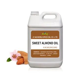Huile essentielle d'amande douce biologique pure huiles de support d'huile d'amande amère en vrac fournisseurs pressés à froid