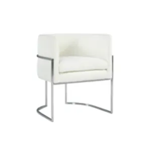 Mobilier moderne et léger de luxe pour le salon Chaise de canapé nordique simple en poils d'agneau Pieds en acier inoxydable Chaise de loisirs