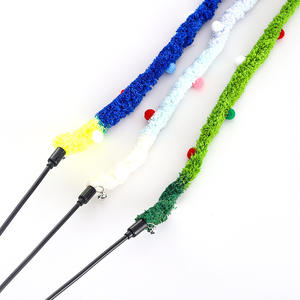 Varilla de juguete para gatos autoentretenida interactiva con rayas de <span class=keywords><strong>gusano</strong></span> de felpa extra larga, juguete para mascotas silencioso de Navidad para gatos - Product Image 3