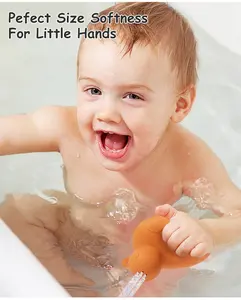 2024 Bpa gratis in gomma di Silicone del bambino del bagno del bambino del bambino della doccia giocattoli del bambino dei bambini degli animali del fumetto del bagno del bambino giocattolo per i bambini