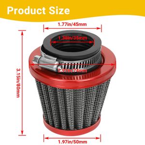 Filtro de Aire para Motocicleta de 35 mm para 50cc 70cc 90cc 110cc 125cc Coolster Sunl Apollo Roketa X-pro SSR Baja Vitacci Peace Sports ATV - Product Image 2