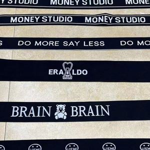 High Stretch High Tenacity Polyester/Nylon Dense Ribbon Embossed Jacquard <b>Webbing</b> Elastic Panty Bag Strap Herringbone Striped - Product Image 6