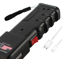 Lampe torche tactique noire portable 911style pour extérieur, éclairage de sécurité rapide, type 911, avec logo OEM, en stock, livraison rapide, chargeur UE/US