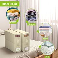 OEM Drap de lin Cube Organisateur de lit Rectangle Pliable Placard Boîte de rangement pour draps de lit