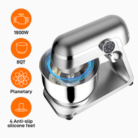 Cuisine 3 en 1 6.5L professionnel mélangeur numérique électrique gâteau planétaire mélangeur sur socle pour la cuisson