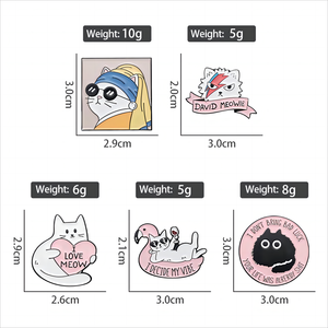 Spilla Creativa Anime per Animali, Accessori Gattino Amore Miau Proteggi Animale, Simpatici Spille per Vestiti e Zaini, Colore Personalizzato, Lega di Zinco - Product Image 3