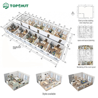 Projet d'appartement hôtelier Topohut Factory : Meubles de chambre modernes sur mesure, cadre de lit en bois