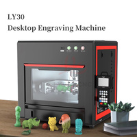 Machine de gravure CNC fermée LY FK30, adaptée à la gravure de bijoux, de jade, de pierre, de verre, de pierres précieuses, découpe à 4 axes, surface de travail 150*80mm, 800W