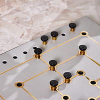 Luxe haut de gamme ligne dorée moderne marbre fait échiquier décoration de la maison échiquiers pour la décoration intérieure