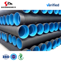 Tuyau de drainage en PE léger, flexible, haute pression, à double paroi, ondulé, anti-corrosion, 6 mm