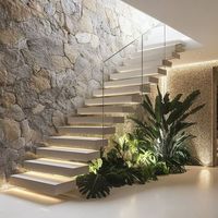 Designs d'escaliers intérieurs antidérapants, escaliers flottants de luxe en chêne et acier, escaliers modernes