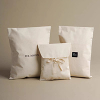 Bas quantité minimale de commande 15x20cm Stock Coton Tissu Sac D'emballage Logo Personnalisé Imprimé Bijoux Sac D'emballage pour Perruque Vêtements