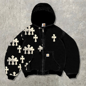High-quality American Street Style Trendy Winter Hoodie for Men and Women Casual 3D Printed Digital Printing Zip-<strong>up</strong> Hoodie - Product Image 5