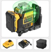 360 °   Niveau laser vert rotatif 3D à 12 lignes, outil de marquage professionnel pour la construction en extérieur, batterie au lithium DW89LG