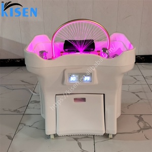 Bac à shampoing portable Kisen Beauty Salon avec circulation d'eau et double réservoir, bol de thérapie capillaire double fonction - Product Image 4
