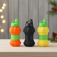 Bouteille d'eau pliable en silicone de qualité alimentaire sans BPA, résistante à la chaleur, lavable au lave-vaisselle et au micro-ondes, réutilisable pour l'extérieur