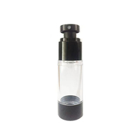 Flacon pompe airless cosmétique 15-120 ml pour lotion, crème, liquide, spray avec collier en PP, forme cylindrique, contenant de voyage