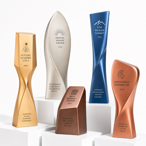 Custom <b>Trophy</b> Award <b>Plaque</b> Metal Resin Aluminum Zinc Alloy Options Company Business Conference Souvenir Gift Ceremony <b>Trophy</b> - Product Image 1