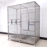 Cage à oiseaux EURVET grande en acier inoxydable 304, taille personnalisable pour perroquets, ara, volière, maison pour oiseaux de compagnie