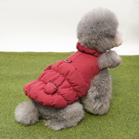 Veste chaude pour chien d'animal de compagnie à imprimé fraise adorable pour l'automne et l'hiver