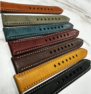 สายนาฬิกาหนังแท้แบบกำหนดเองสำหรับ OEM Horween/Crazy Horse/ Martino/WAX/MBox/Saffiano/Epsom/Suede ใช้แทนสายเดิมได้กับนาฬิกาทุกประเภท - Product Image 2
