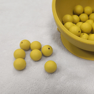 Custom 163 Colors BPA Free <b>Silicone</b> <b>Beads</b> Food Grade Teething Chew <b>Beads</b> Soft Round 15MM for Baby - Product Image 5