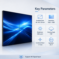 Solución de Pantalla de Video Wall LCD IPS de Pantalla Grande, 500 cd/m de Brillo, para Sala de Control, Centro de Seguridad, Monitoreo