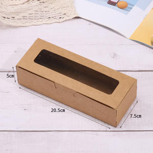 Boîte d'emballage rectangulaire pour pâtisserie, éclairs, beignets, mini-gâteaux, tartes, desserts, friandises, avec fenêtre transparente - Product Image 6