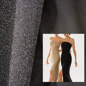 Tessuto Lurex Metallico Glitterato <span class=keywords><strong>con</strong></span> Filo Argentato 70% Nylon 13% Spandex 17% per Abiti da Donna - Product Image 2