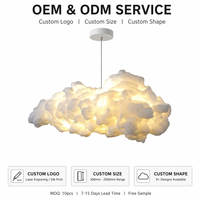Dimmable LED Lustre Nuage Lampe Creative PVC Soie Matériel 360 Angle de Faisceau Garantie de 3 Ans pour Salon Suspension Facile