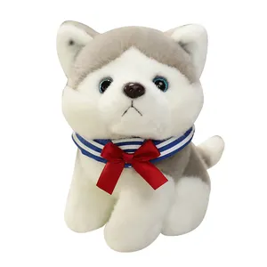 Dropshipping kawaii 25 ס "מ באיכות גבוהה קטיפה צעצוע כלב חסקי ממולאים חיות סופר רך גור בובות רכות קידום מכירות מתנות