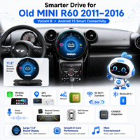 Autoradio Android 15 de 11,8 pouces pour MINI R60 2011-2016 avec CarPlay sans fil et GPS pour la navigation multimédia des anciennes variantes B