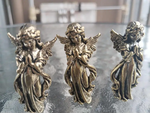 Decorazione d'angelo in ottone: ragazza d'angelo, adatta per regalare amici, decorazioni per la casa, Display da tavolo per soggiorno o camera da letto - Product Image 6