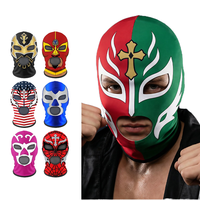 Masque de lutte mexicain en soie de lait respirante, cagoule intégrale de guerrier, accessoire de tête amusant pour le cosplay, la boxe et les sports