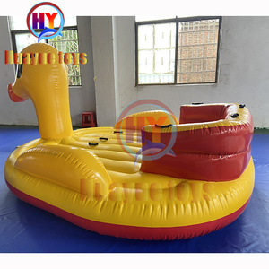 Barco inflable de agua, el más duradero, pato amarillo, flotante, sofá, agua, esquí, barco - Product Image 5