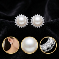Boucles d'oreilles simples à perle unique, couleur argent, bijoux de mode pour femme, idéal pour le bureau, livraison rapide