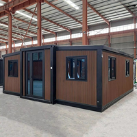 Maison d'extension pliable en acier combiné Maison mobile miniature résidentielle ou chez l'habitant avec fonction étanche