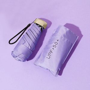 Parapluie de poche de haute qualité pour conférences, manuel, pliable en 5 sections, en pongee 190T, anti-UV, grand volume - Product Image 1