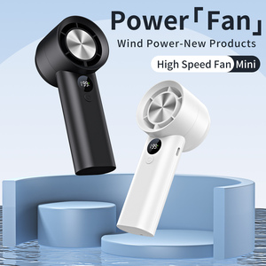 2025 mới t-100S Fan tốc độ cao động cơ 11.8cm mini 2000mAh pin 6 bánh điều khiển kỹ thuật số hiển thị Type-C phí mùa hè mát mẻ - Product Image 2