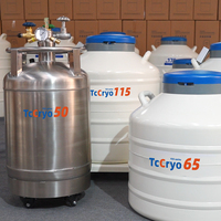 Bouteille d'azote liquide de laboratoire Récipient d'azote liquide cryogénique de grand calibre