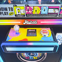 Distributeur automatique de pinces à prix sur le thème de l'horloge, à monnayeur, pour un joueur, avec décor lumineux néon en forme d'étoile pour centre de jeux