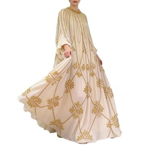 Robe de soirée longue et ample, brodée et perlée, de haute qualité, pour mariée musulmane, tenue de cérémonie de mariage, Jalabiya Kaftan - Product Image 2
