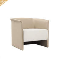 Fauteuil d'appoint design minimaliste moderne, fauteuil rembourré, canapé de salon, chaise longue pour la maison et l'hôtel