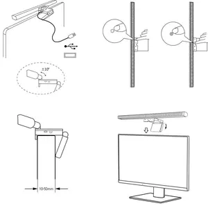 Lámpara de monitor LED Atenuación continua Cuidado de los ojos Computadora Pantalla de computadora portátil Barra de luz colgante