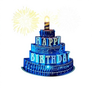 Cartes d'anniversaire 3D pop-up avec lumières LED musicales - Cartes de vœux Joyeux Anniversaire pour <span class=keywords><strong>cadeaux</strong></span> d'anniversaire, message de remerciement, fabriqué en Chine - Product Image 2