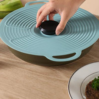 Couvre-aliments réutilisables en silicone sans BPA de 23 cm, couvercles à ventouse en silicone de haute qualité, multicolores, exportés de l'usine chinoise