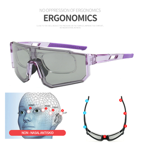 Occhiali Sportivi di Alta Qualità per Uomo e Donna, Occhiali da Sole Polarizzati Fotocromatici UV400 per Ciclismo e Baseball, Logo Personalizzabile - Product Image 3